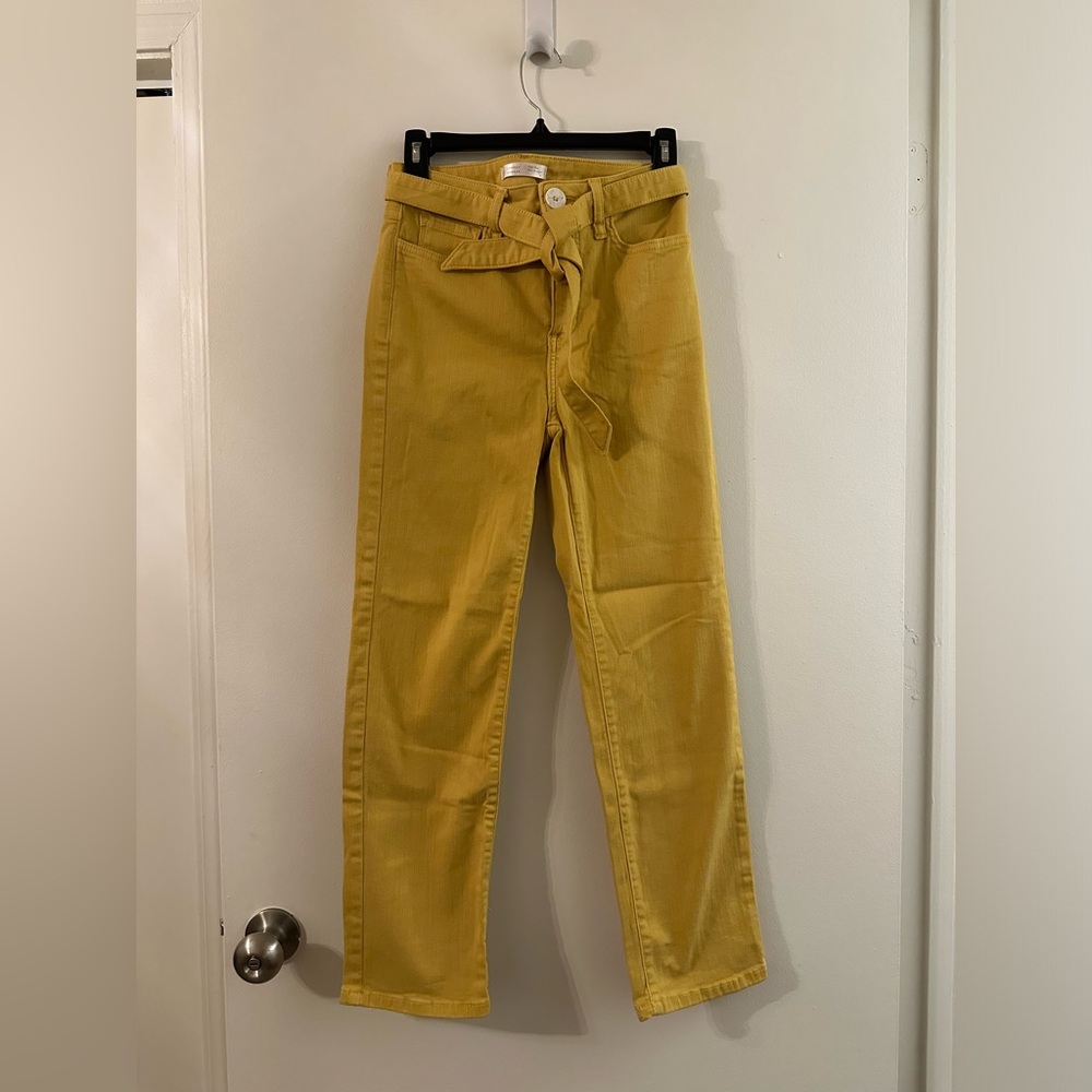 Lauren Conrad Mustard Skinny Jeans w/Removable Belt
